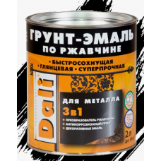 ГРУНТ-ЭМАЛЬ DALI 3В1 ЧЕРНАЯ 2л    (арт. ДЭ-9005)